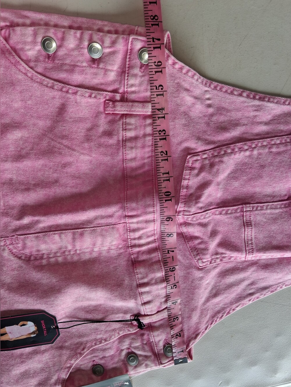 No Boundaries Pink Women's Jeans Overalls with Front Pocket